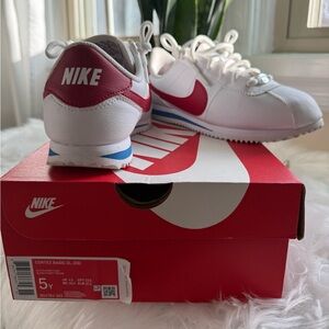 Nike Cortez Basic SL GS White Varsity Red Size 5Y (Women’s 6.5–7)